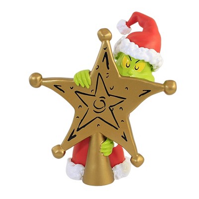 Christmas 8.25" Grinch Holding Star Tree Topper Dr. Seuss  -  Decorative Figurines