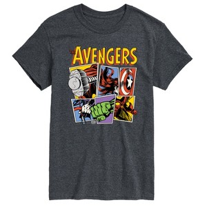 Men's - Marvel - Avengers Grid Retro Short Sleeve Graphic T-Shirt - 1 of 3