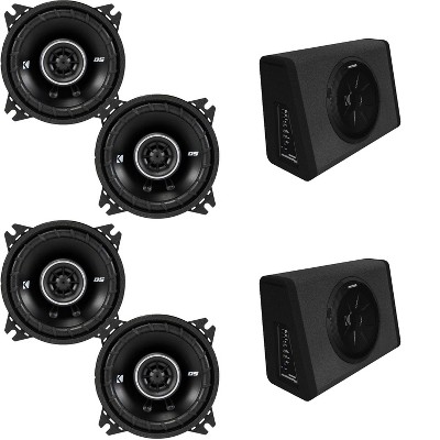 Kicker (2) 11PT250 Powered Enclosure & (2) 43DSC404 4" Bundle