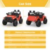 12V Kids Ride On Truck, Electric Play Car Ride-On Toy with Parent Remote Control, 3 Speeds, 4 Tires Suspension, LED Lights - 4 of 4