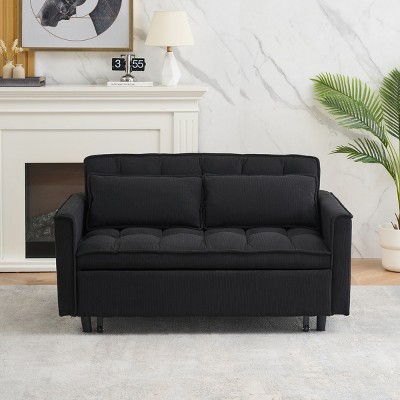 Sleeper Sofa,Modern Sleeper Sofa With Pockets And Two Pillows,Pull-Out Sofa Bed,Upholstered Sofa,Sofa Couch For Living Room-Cuddlewood