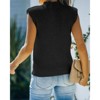 BLUEMING Sweater Vest for Women Summer Pullover Cap Sleeve Rib Knit Tops Mock Neck Sweater Tank Tops Sleeveless Summer Tops - 2 of 3