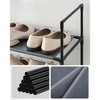 SONGMICS Shoe Rack Shoe Shelf Shoe Storage Organizer Space-Saving 3 x 13 x 68.1 Inches Metal Frame Non-Woven Fabric Shelves Grey - 4 of 4