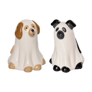 Gallerie II Ghost Dogs Halloween Costume Dolomite Salt & Pepper Shakers Set of 2 - 1 of 3