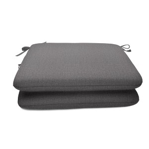 Casual Cushion Solid Sunbrella Fabric 2-Piece Indoor/Outdoor Seat Pad Cushion - 1 of 4