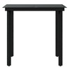 vidaXL Patio Dining Set with Cushions Gray and Black Garden Chair 3/5/7 Piece - 31.5" Table Length Black 4 Items - 4 of 4