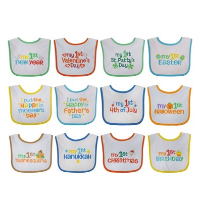baby's 1st holiday bibs