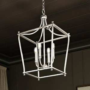 Urban Ambiance Luxury Transitional Chandelier 24.375''H x 14.375''W,  Brushed Nickel Finish,  Coronado Collection, UHP4269 - 1 of 4