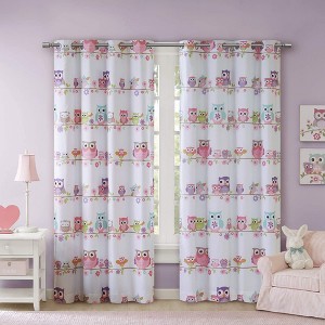 Modern Colorful Printed Total Blackout Grommet Top Curtain Panel, Heavyweight Texture Temperature and Noise Control fits Modern Room Decor for All Season - 1 of 4