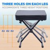 Pyle Adjustable Padded Keyboard Bench - X-Style with Three Leg Height Positions - 4 of 4