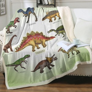 Boersma Dinosaur Throw Blanket - Ultra Soft & Warm for Boys, Girls & Adults, 50x60 Inch All-Season Cozy Blanket - 1 of 4