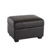 Square Faux Leather Ottoman with Storage, Footrest Stool Coffee Table for Living Room-Morden Fort - 4 of 4