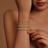 Gold Bracelets for Women 14K Gold Plated Cross Bracelet Strand Bead Ball Bracelets stack Set Chunky Chain Bracelet Trendy - 3 of 4