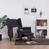 vidaXL Classic Dark Gray Fabric Recliner – Comfortable Adjustable Reclining Chair with Sponge Padding & Wooden Structure for Living Room and Office - 3 of 4