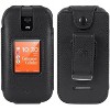 Nakedcellphone Case for Consumer Cellular Iris Flip Phone - Vegan Leather with Belt Clip - Black - 4 of 4