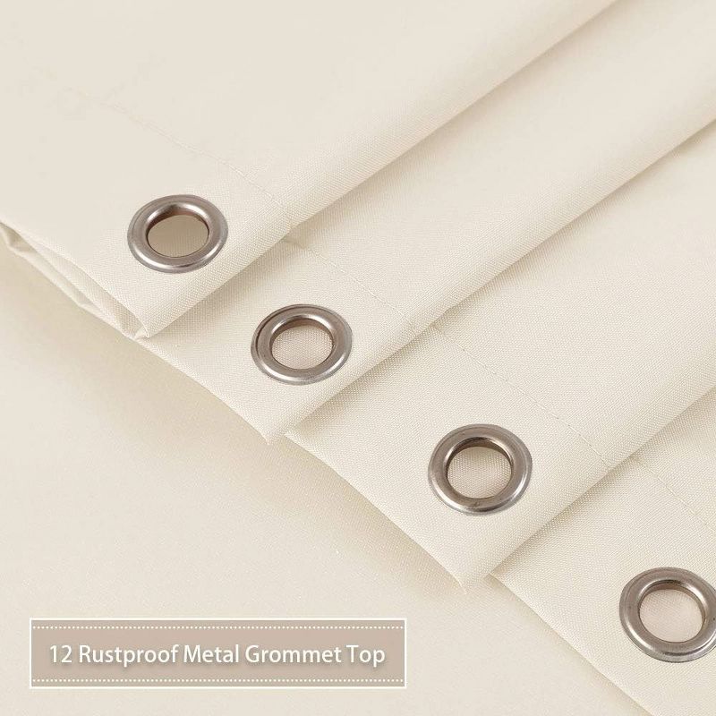 Waterproof Fabric Shower Curtain Liner with Magnets, 3 of 6