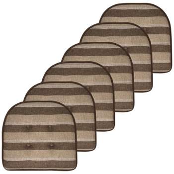 Bradford Striped U Shaped Memory Foam 17" x 16" Chair Cushion by Sweet Home Collection™