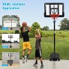Portable Basketball Hoop – 44" Shatterproof Backboard, Adjustable 5.2ft to 10ft Height, Anti-Tip Base with Wheels for Kids, Teens & Adults - 3 of 4