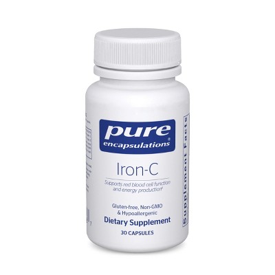 Pure Encapsulations Iron-C - 15 mg Iron - 175 mg Vitamin C - Red Blood Cell Support* - Energy Production - Gluten Free & Vegan