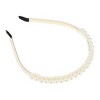 Unique Bargains Women's Elegant Faux Pearl Headband Gold Tone White 1 Pc - 4 of 4