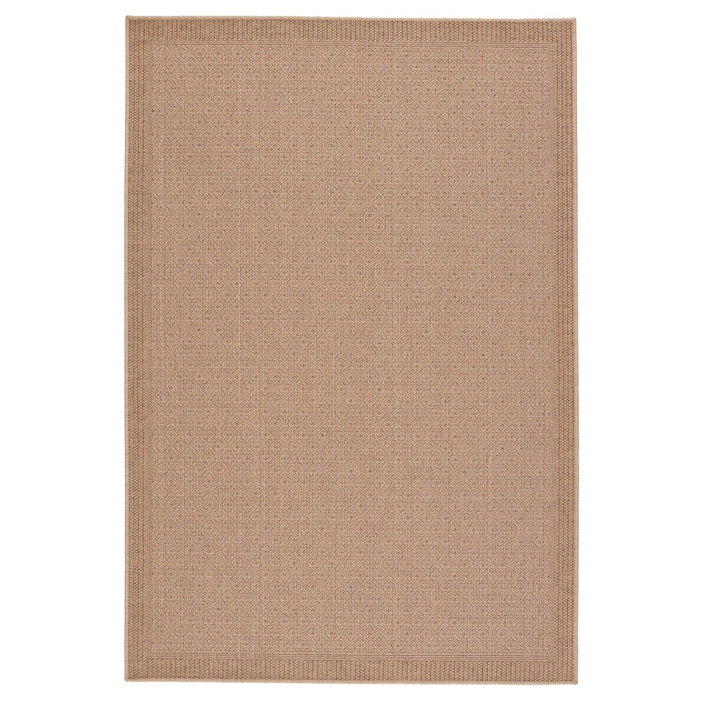  Maeva Indoor/Outdoor Border Area Rug Beige
