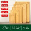 Bamboo Cutting Board Set of 3 with Side Trays - Wood Cutting Boards For Kitchen for Meat, Cheese, Fruits & Vegetables by Royal Craft Wood - 3 of 4