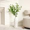 LuxenHome White Waves Ceramic 15.75-Inch Tall Round Vase - 3 of 4