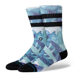 STANCE x WADE Men's Two Tone Tropical Print Crew Socks - 6-12 - 1 of 4