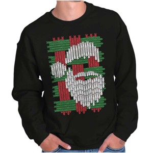 Ugly Christmas Stitch Santa Claus Sweatshirt for Men or Women Brisco Brands - 1 of 4