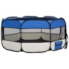 VidaXL Foldable Dog Playpen with Carrying Bag Blue 57.1 in.x57.1 in.x24 in. - 4 of 4
