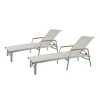 2-Piece Outdoor Mesh Chaise Lounge Chairs, Adjustable Large Chaise Lounges for Patio, Poolside or Garden Relaxation and Sunbathing-Maison Boucle - 2 of 4