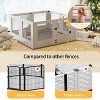 8 Panels Heavy Duty Large Acrylic Dog Whelping Box Safe Tempered Glass Pet Playpen with Protective Ledge - 4 of 4