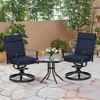Aoodor Outdoor High Back Dining Chair Cushion Set, Water Proof & Stain Resistant, Polyester Fabric Cover with Ties and Zipper, Set of 2 - 2 of 4