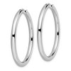 Black Bow Jewelry 3.5mm Round Tube Hoop Earrings in Sterling Silver, 42 (1 5/8 in) - 2 of 4