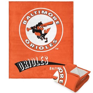 MLB Baltimore Orioles Cooperstown Collection Throwback Silk Touch Throw Blanket 50 x 60 Inches - 1 of 4