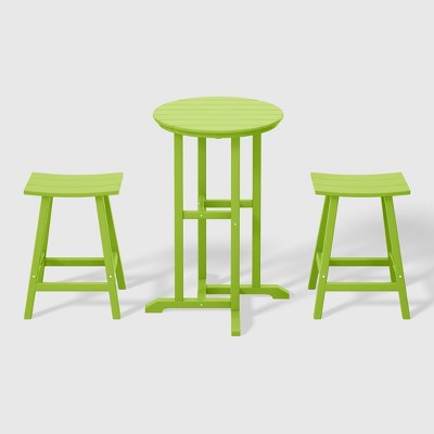 WestinTrends Malibu All Weather HDPE Outdoor Patio Counter Height Bistro Set (3-Piece)
