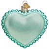 Old World Christmas Blown Glass Ornament for Christmas Tree, Baby Boy Footprint Heart - image 2 of 4