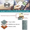 Women’s RFID Blocking Long Wallet Clutch – Vegan Leather Ladies Purse with Embossed Flower Design, Zipper Pocket & Card Holder - 4 of 4