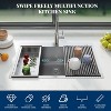 Coucheta Topmount Single Bowl Kitchen Sink,304 Stainless Steel with Workstation Ledge, Brushed Set Colander & More - 4 of 4