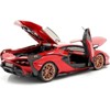 Lamborghini Sian FKP 37 Red with Copper Wheels 1/18 Diecast Model Car by Bburago - 3 of 4