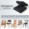 Tangkula Set of 6 Tufted Patio Cushions 4" Outdoor Seat Cushions Waterproof & High Elasticity Square Chair Cushions Black - 3 of 4