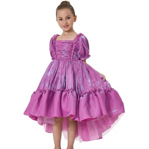 2Bunnies Girls Petticoat High-Low Ruffled Shimmer Birthday Gown Princess Dress - 1 of 4