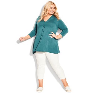 Avenue Women's Plus Size Ellis Plain Tunic - 1 of 4