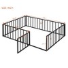Full Size Metal Floor Bed Frame with Fence and Door - 4 of 4