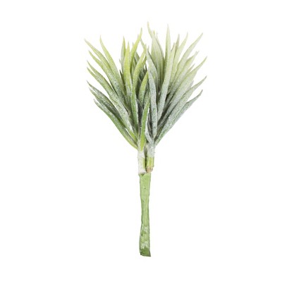 Vickerman 5" Artificial Green and White Seneco Succulent Pick, 6 Pack.