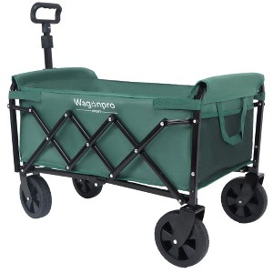 CAVINAS Expandable Dual-Layer Shopping Cart,Lightweight Folding Wagon with 100% Extra Space,Utility Cart for Camping,Shopping,Sports,Gardening - 1 of 4