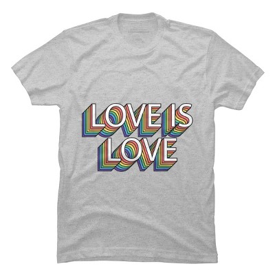 Adult Design By Humans Retro Love Is Love Pride By DudleyjazT-Shirt