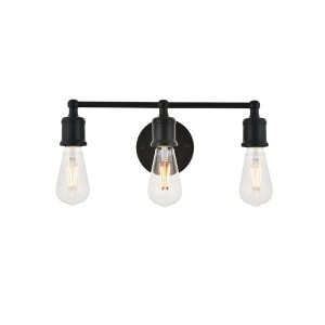 Elegant Lighting Serif 3 light black Wall Sconce - 1 of 4