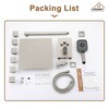 CASAINC 6-Spray Thermostatic Dual Shower Heads 12 Inches Wall Mount Fixed and Handheld Shower Head 6-Jets 2.5 GPM - 4 of 4