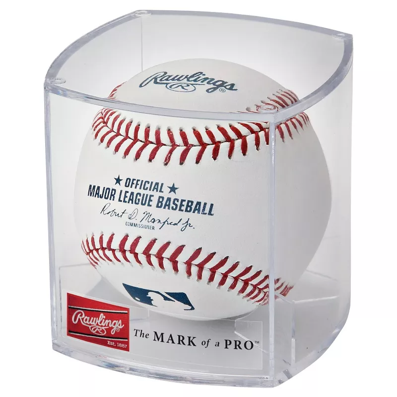 Rawlings MLB Official League Baseball with Case and Stand